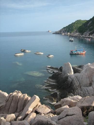 Blick vom Balkon aufs Meer