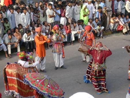 Beim Teej Festival in Jaipur.
