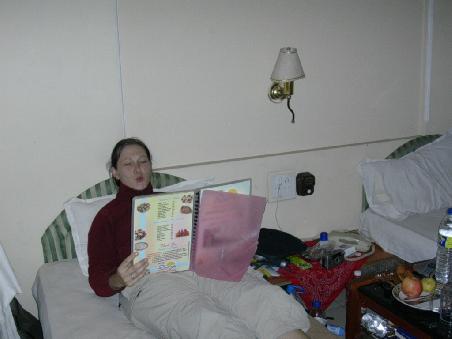 im hotel... hihi...