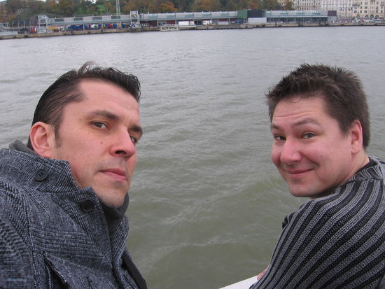 Stefan und Ich bei der Fährüberfahrt