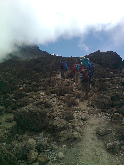 auf dem Weg zum Barafu Camp