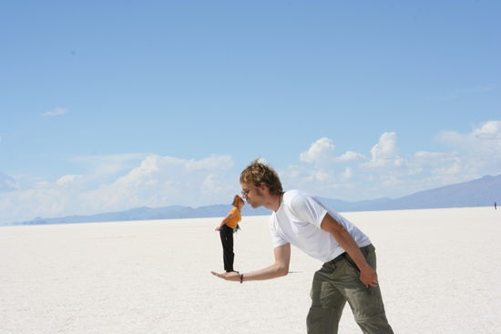 Claudio und Maite im Salar de Uyuni...