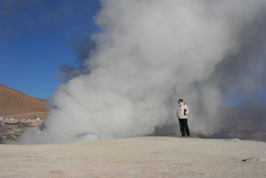 Hier sieht man einen Geysir von dennen ich oben geschrieben habe