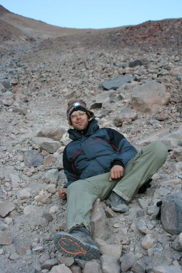 Claudio beim Aufstieg