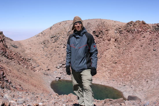 Blick auf den Krater