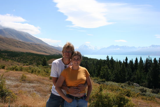 Hier sind wir auf dem Weg zum Mt. Cook (3700m) Man sieht in hinter uns.