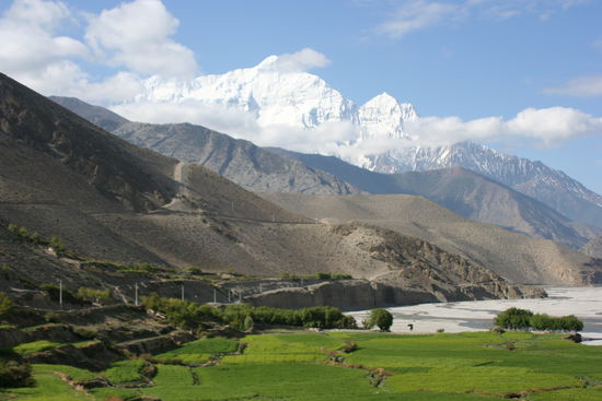 Aussicht von unserer Pension in Kagbeni