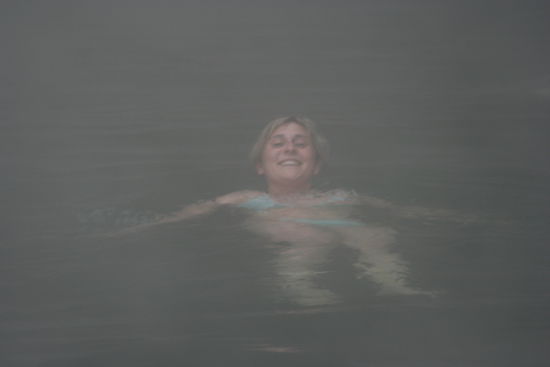 Maite bei den Fuentes Georginas (heisse Thermalquellen)