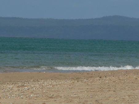 da hinten sieht man schon Fraser Island