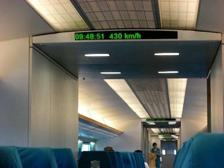 Topspeed im Tranrapid
