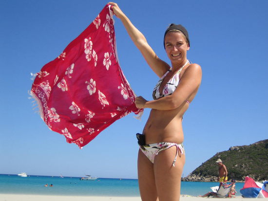 Die Windstarke an meinem Handtuch gemessen!