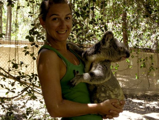 Dexter und ich..... ( das Foto ist so bescheiden, aber die Profi-Aufnahme um so besser...)