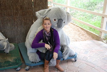Skeptischer Blick, aber so bin ich mal mit einem Koala zu sehen!