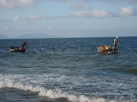 Fischer brauchen hier noch echte Muskelkraft