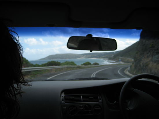 So sieht dann die Fahrt an der Kueste aus...