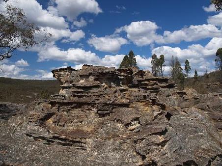Felsformation im Nordwesten der Blue Mountains