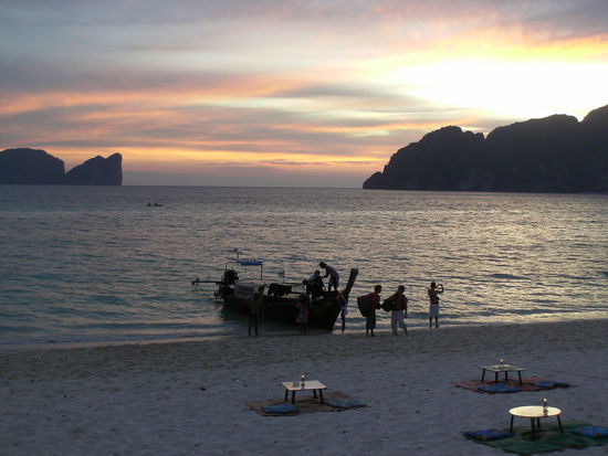 Ankunft mit dem Taxiboot am Long Beach