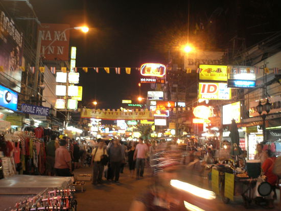 das Nachtleben auf der Khao San Road