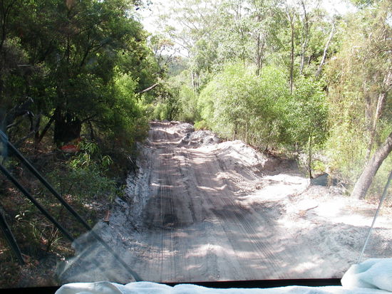 Hier ging es ganz schoen zur Sache mit unserem 4WD Bus (von MAN).