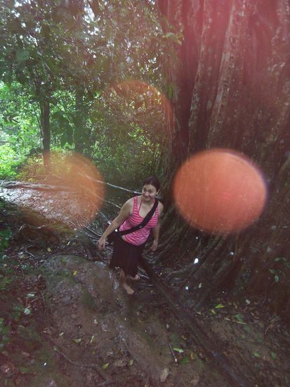 ...im Regen mit einer klatschnassen Uli