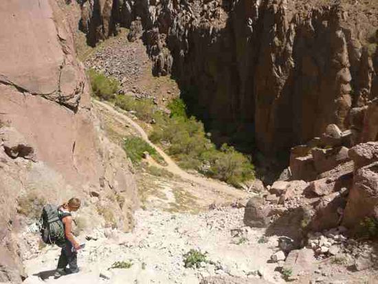 Der Abstieg in die Gorge war gefährlicher als das Klettern selbst