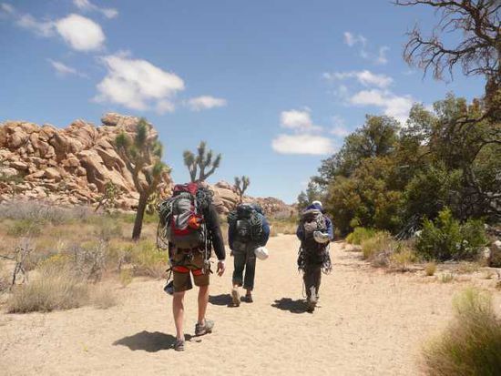 Wüstenwanderung zu den ersten Routen
