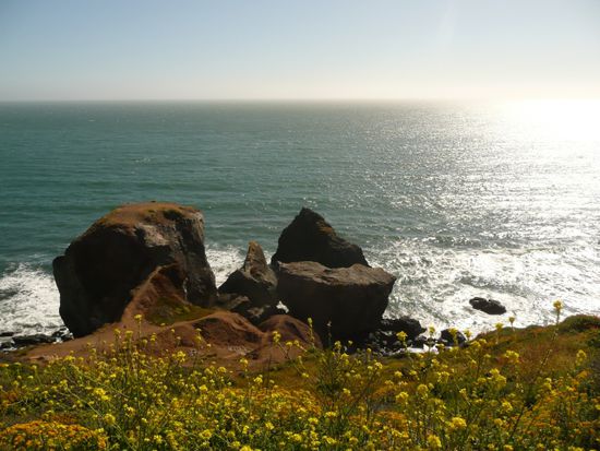 Red Rock Beach: zum Klettern zu niedrig, zum Bouldern zu hoch.