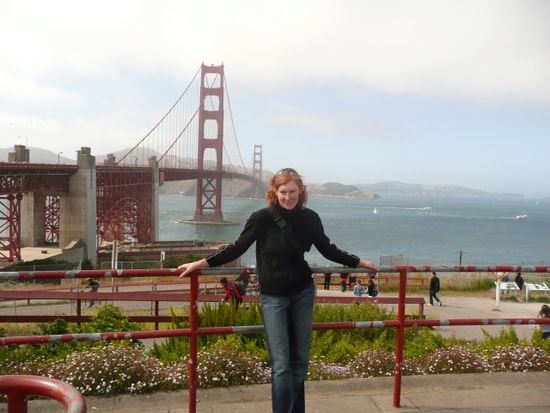 Einer der seltenen Augenblicke, an dem das Wahrzeichen San Francisco's nicht in Nebel getaucht ist. Das hat Bine als Reiseleiterin wirklich gut gemacht.