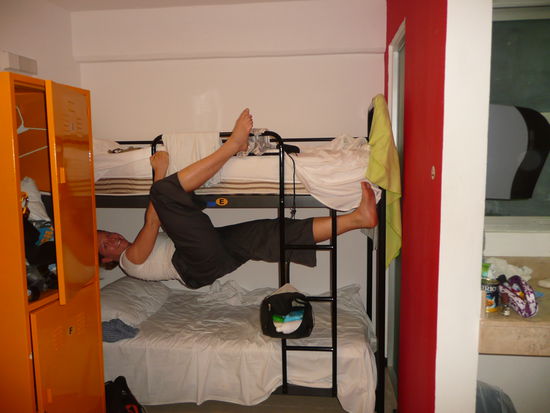 Keine Felsen? Dann eben das Bett 