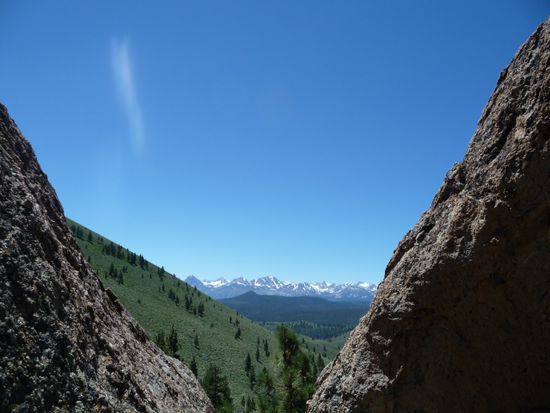 Ausblick auf Mt. Morrison und umliegende Gipfel