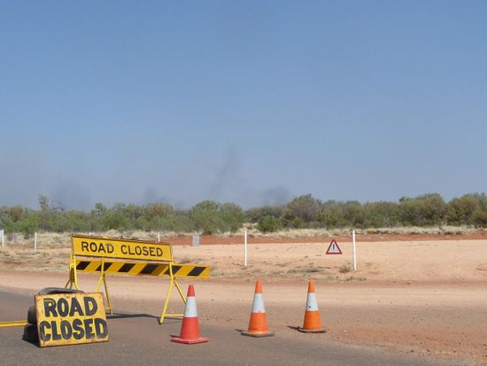 Vollsperrung der einzigen Zufahrtsstraße, keiner kam mehr aus dem Kings Canyon