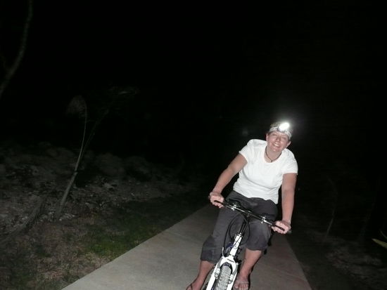 Unsere Stirnlampen haben treue Dienste beim nächtlichen strampeln geleistet