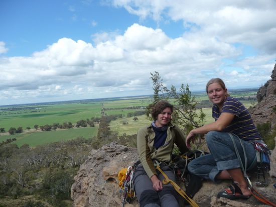 Gipfelerlebnis, aber um den Mount Arapiles ist alles komplett flach!