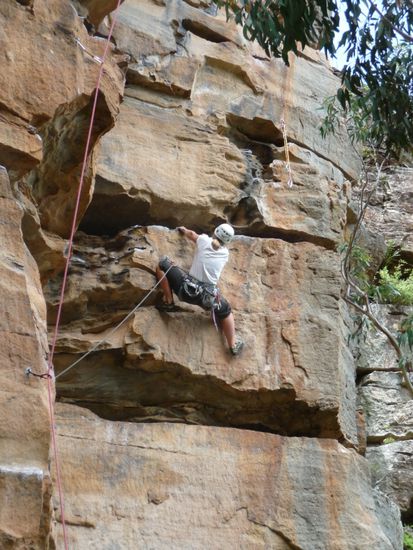 die Boltabstände erfordern teilweise gute Nerven, Sylvies letzte Sicherung ist nicht mal mehr im Bild