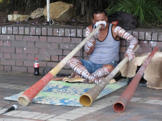 Didgeridoo-Straßenmusiker