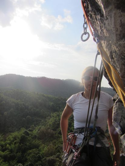 Es gibt auch schöne 2-Seillängen zum Gipfel ...