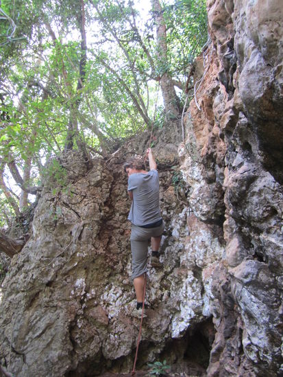 Erst Abstieg am Fixseil