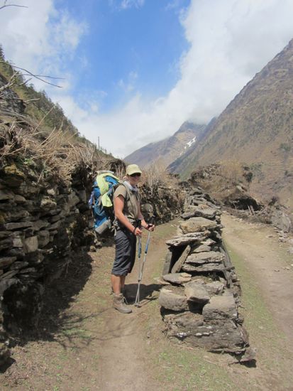Immer schön links um die Gebetsmauer rum, das bringt Glück.