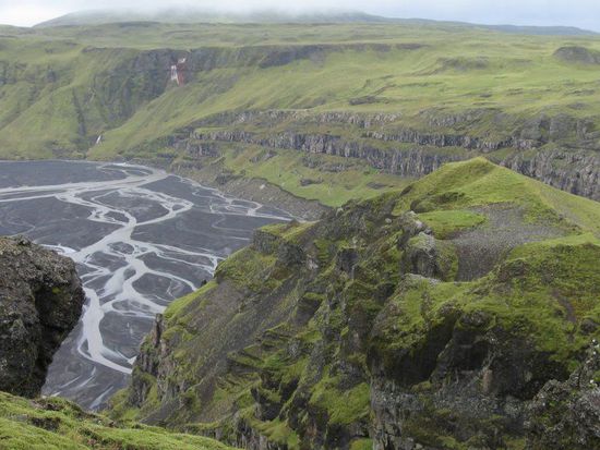 Delta des Hverfisfljót Fluss