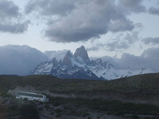 FItz Roy aus dem Bus