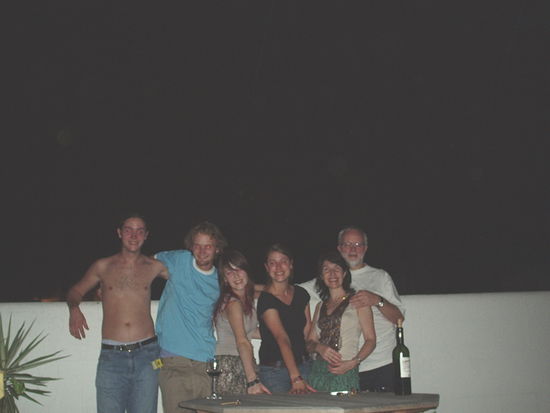 Mitternacht an Weihnachten auf der Dachterasse