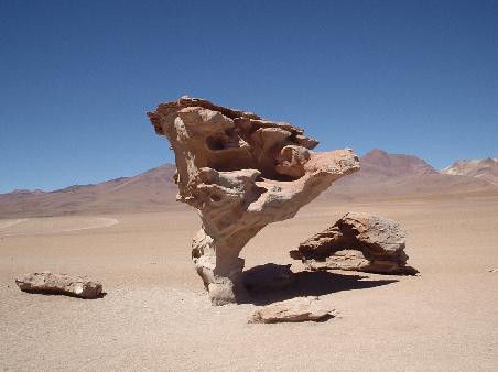 Arbol de piedra - bizarre Felsen in der Wueste