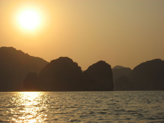 Sonnenuntergang vom Kajak aus