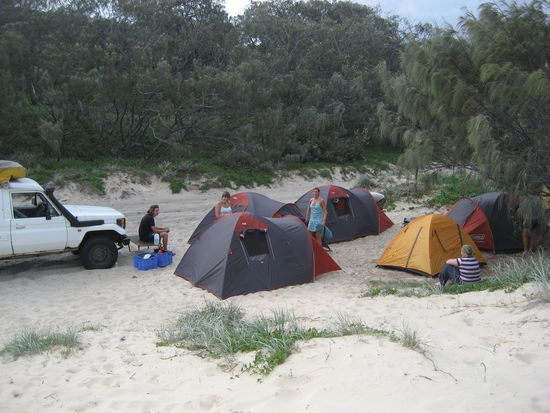 der Platz, wo wir in beiden Naechten schliefen