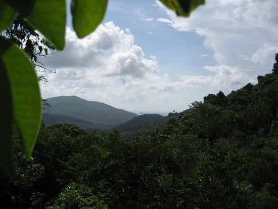 Der Ausblick vom Wasserfall Richtung Meer (das man auf diesem Foto allerdings nicht sieht, also nicht suchen!)