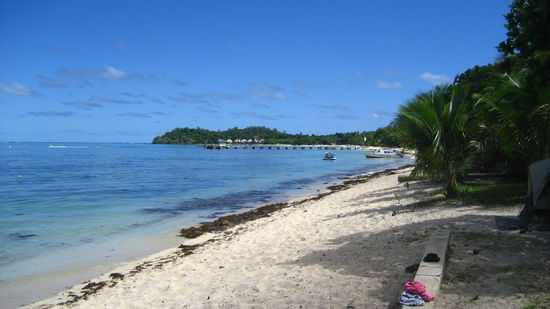 Hauptstrand von Mana Isl. (genau hier war auch mein Hostel)
