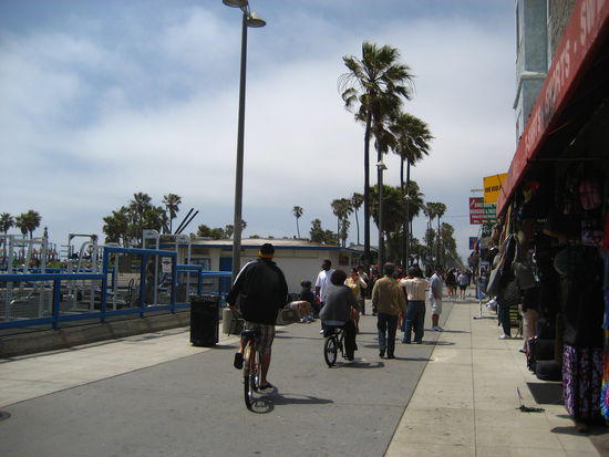 Venice beach (samt Muscel beach Dingsbums wo unser lieber Arnie trainiert hat), die scheinen uebrigens recht begeistert von seiner Arbeit als Gouvernator...