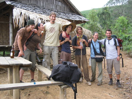 Abschlussfoto, bevor wir uns auf den Weg ins Tal machten...
(v.l.n.r.: Travis, Nicole, Mischa, Rob (Gandalf), Eric, Rebecca und ich)