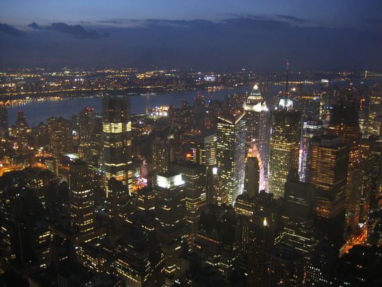 Wo so ein starker Lichtschein zu sehen ist, das ist der Times Square