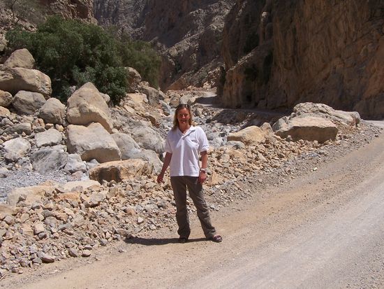 Wadi, Straße und ich im Oman